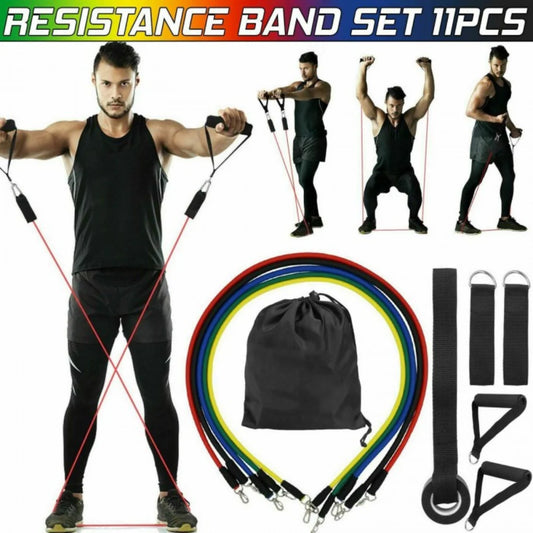 Resistance Band 11 Pcs Set With Full Body Workout